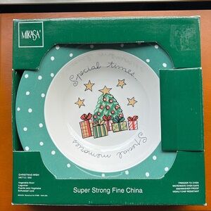 Vintage MIKASA Christmas vegetable serving bowl